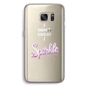 CaseCompany Sparkle quote: Samsung Galaxy S7 Transparant Hoesje