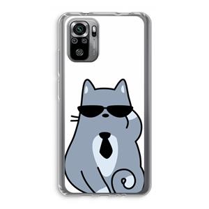 CaseCompany Cool cat: Xiaomi Redmi Note 10S Transparant Hoesje