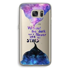 CaseCompany Stars quote: Samsung Galaxy S7 Transparant Hoesje