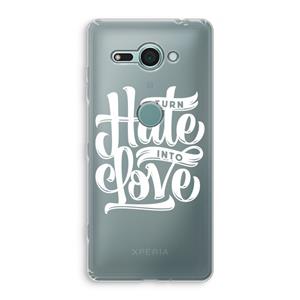 CaseCompany Turn hate into love: Sony Xperia XZ2 Compact Transparant Hoesje