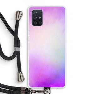 CaseCompany Clouds pastel: Samsung Galaxy A71 Transparant Hoesje met koord