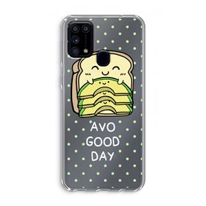 CaseCompany Avo Good Day: Samsung Galaxy M31 Transparant Hoesje