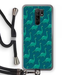 CaseCompany Diplodocus: Xiaomi Redmi 9 Transparant Hoesje met koord