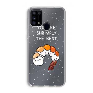 CaseCompany You're Shrimply The Best: Samsung Galaxy M31 Transparant Hoesje