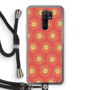 CaseCompany Zon: Xiaomi Redmi 9 Transparant Hoesje met koord