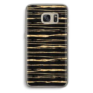 CaseCompany Gouden strepen: Samsung Galaxy S7 Transparant Hoesje