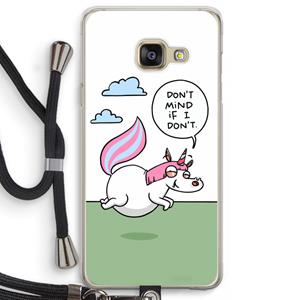 CaseCompany Unicorn: Samsung Galaxy A3 (2016) Transparant Hoesje met koord