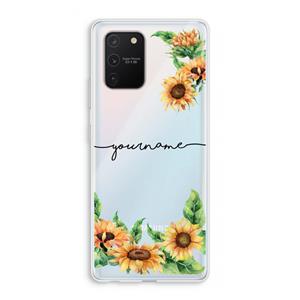 CaseCompany Zonnebloemen: Samsung Galaxy S10 Lite Transparant Hoesje