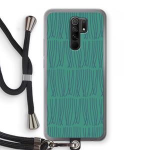 CaseCompany Swirls: Xiaomi Redmi 9 Transparant Hoesje met koord