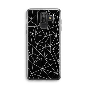 CaseCompany Geometrische lijnen wit: Samsung Galaxy J8 (2018) Transparant Hoesje