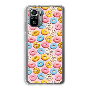 CaseCompany Pink donuts: Xiaomi Redmi Note 10S Transparant Hoesje