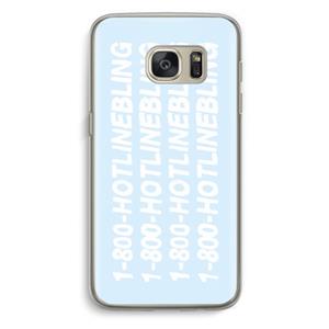 CaseCompany Hotline bling blue: Samsung Galaxy S7 Transparant Hoesje
