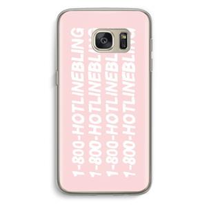 CaseCompany Hotline bling pink: Samsung Galaxy S7 Transparant Hoesje