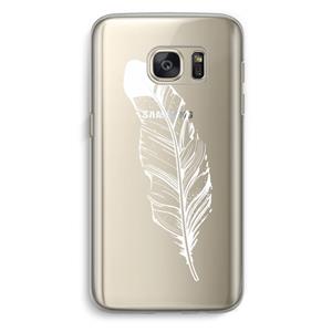 CaseCompany Pluim: Samsung Galaxy S7 Transparant Hoesje