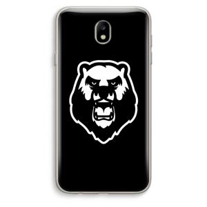 CaseCompany Angry Bear (black): Samsung Galaxy J7 (2017) Transparant Hoesje