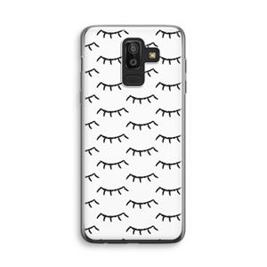 CaseCompany Wimpers: Samsung Galaxy J8 (2018) Transparant Hoesje