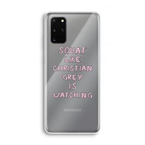 CaseCompany Christian Grey: Samsung Galaxy S20 Plus Transparant Hoesje