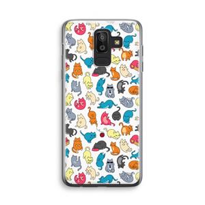 CaseCompany Kleurrijke katten: Samsung Galaxy J8 (2018) Transparant Hoesje