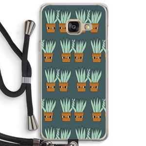 CaseCompany Sansevieria: Samsung Galaxy A3 (2016) Transparant Hoesje met koord