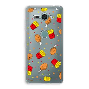 CaseCompany Chicken 'n Fries: Sony Xperia XZ2 Compact Transparant Hoesje