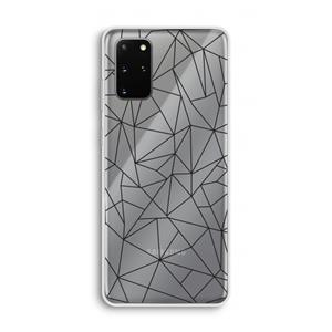 CaseCompany Geometrische lijnen zwart: Samsung Galaxy S20 Plus Transparant Hoesje