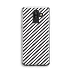 CaseCompany Strepen zwart-wit: Samsung Galaxy J8 (2018) Transparant Hoesje