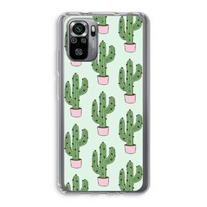 CaseCompany Cactus Lover: Xiaomi Redmi Note 10S Transparant Hoesje