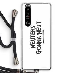 CaseCompany Neuters: Sony Xperia 1 III Transparant Hoesje met koord
