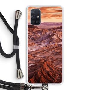 CaseCompany Mars: Samsung Galaxy A71 Transparant Hoesje met koord