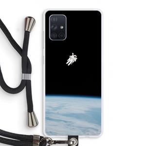 CaseCompany Alone in Space: Samsung Galaxy A71 Transparant Hoesje met koord