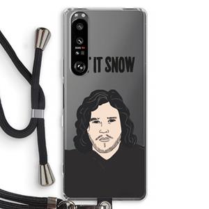 CaseCompany Let It Snow: Sony Xperia 1 III Transparant Hoesje met koord