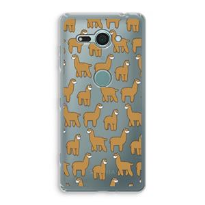 CaseCompany Alpacas: Sony Xperia XZ2 Compact Transparant Hoesje
