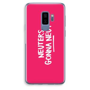 CaseCompany Neuters (roze): Samsung Galaxy S9 Plus Transparant Hoesje