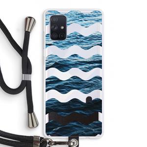 CaseCompany Oceaan: Samsung Galaxy A71 Transparant Hoesje met koord