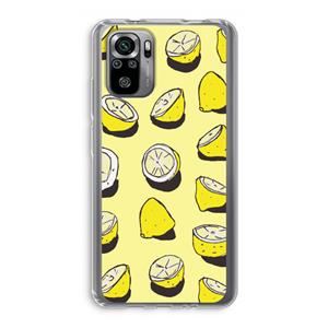 CaseCompany When Life Gives You Lemons...: Xiaomi Redmi Note 10S Transparant Hoesje