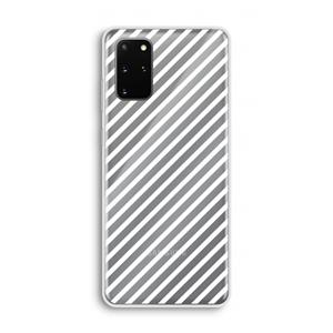 CaseCompany Strepen zwart-wit: Samsung Galaxy S20 Plus Transparant Hoesje