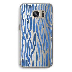 CaseCompany Blauwe nerven: Samsung Galaxy S7 Transparant Hoesje