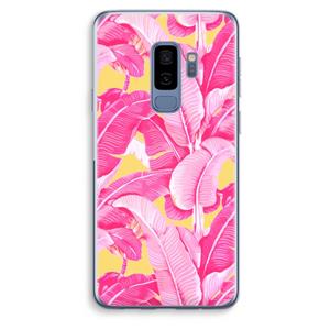 CaseCompany Pink Banana: Samsung Galaxy S9 Plus Transparant Hoesje