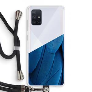 CaseCompany Pauw: Samsung Galaxy A71 Transparant Hoesje met koord