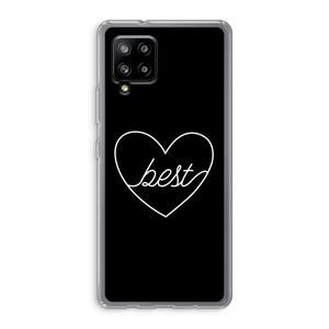 CaseCompany Best heart black: Samsung Galaxy A42 5G Transparant Hoesje