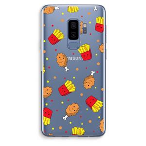 CaseCompany Chicken 'n Fries: Samsung Galaxy S9 Plus Transparant Hoesje