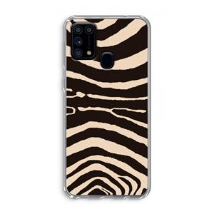 CaseCompany Arizona Zebra: Samsung Galaxy M31 Transparant Hoesje