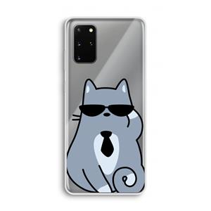 CaseCompany Cool cat: Samsung Galaxy S20 Plus Transparant Hoesje