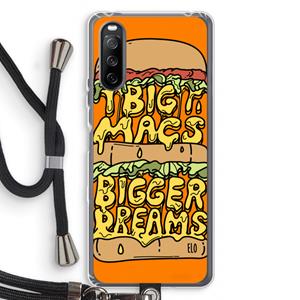 CaseCompany Big Macs Bigger Dreams: Sony Sony Xperia 10 III Transparant Hoesje met koord