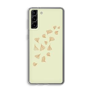 CaseCompany Falling Leaves: Samsung Galaxy S21 Plus Transparant Hoesje