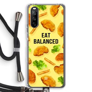 CaseCompany Eat Balanced: Sony Sony Xperia 10 III Transparant Hoesje met koord