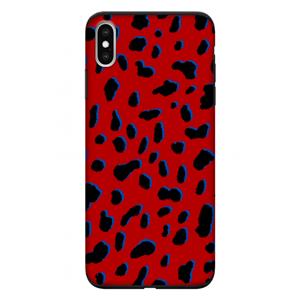 CaseCompany Red Leopard: iPhone XS Max Tough Case