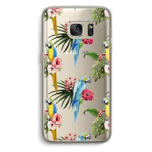 CaseCompany Kleurrijke papegaaien: Samsung Galaxy S7 Transparant Hoesje