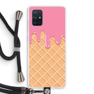 CaseCompany Ice cream: Samsung Galaxy A71 Transparant Hoesje met koord