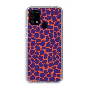 CaseCompany Purple Giraffe: Samsung Galaxy M31 Transparant Hoesje
